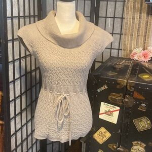 Willi Smith Tan Cowl Neck Wool Sweater